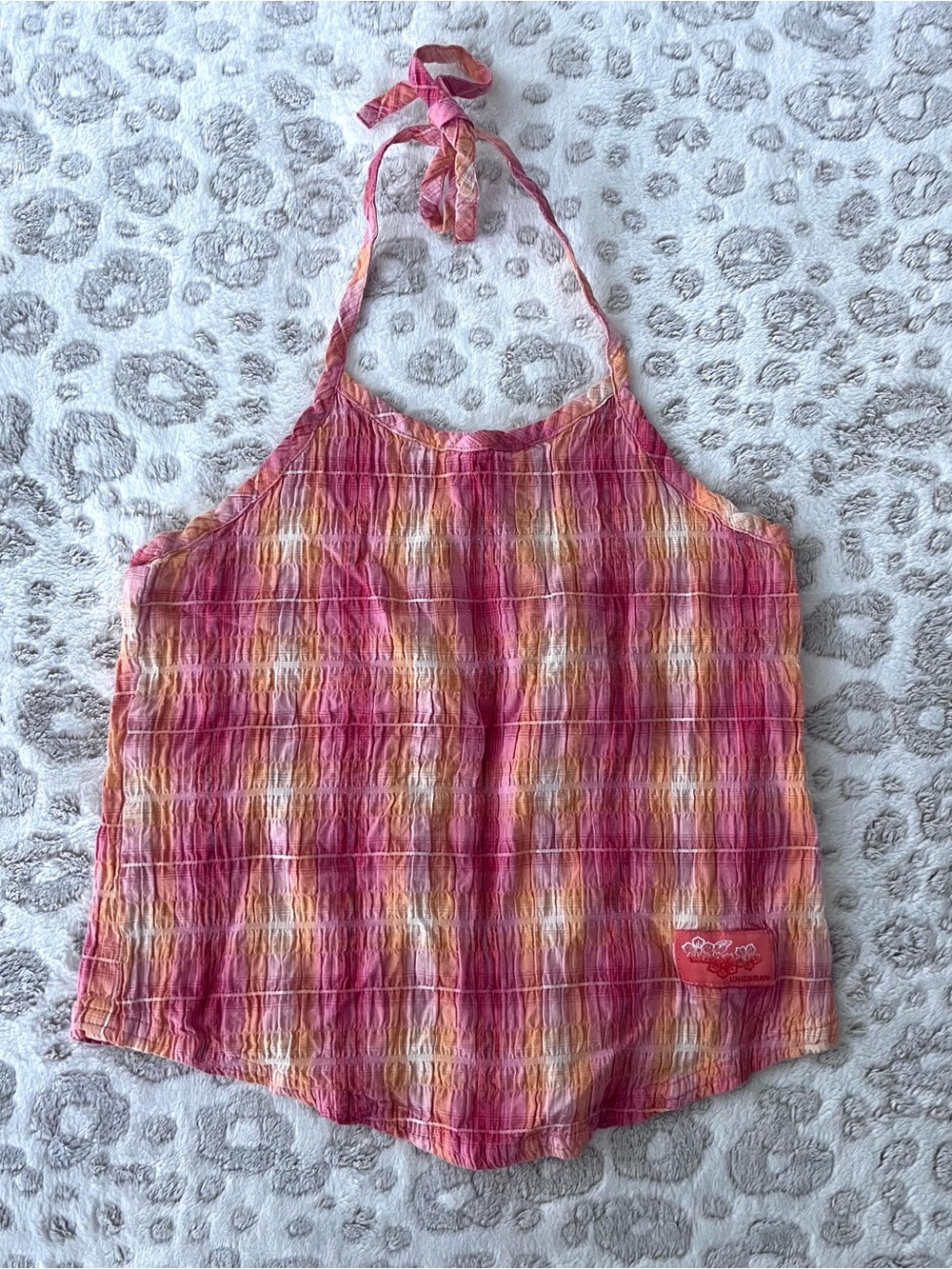 UNIONBAY Pink and Orange Tie-Dye Halter Tank